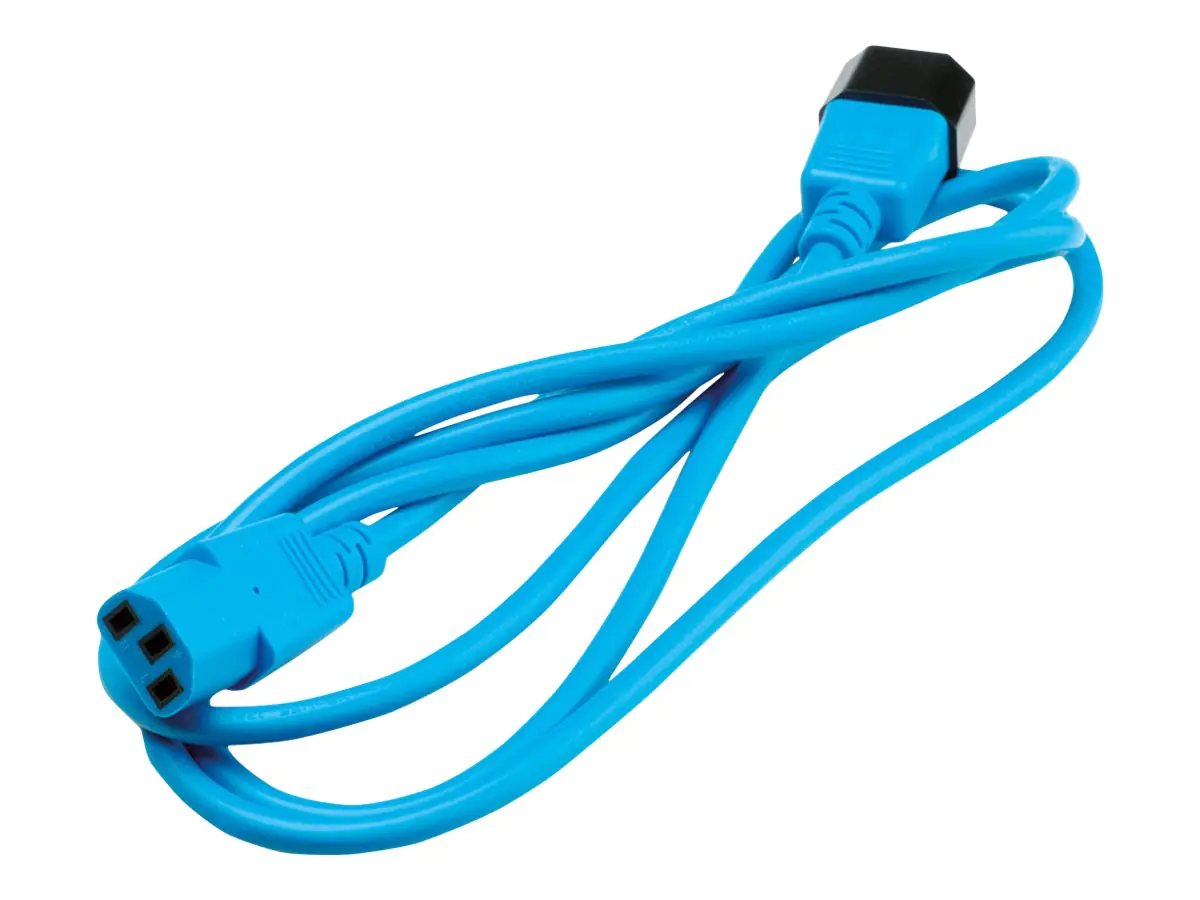 Roline Monitor Power Cable - Spannungsversorgungs-Verlängerungskabel - power IEC 60320 C13 zu IEC 60320 C14 - Wechselstrom 250 V - 10 A - 80 cm - Blau