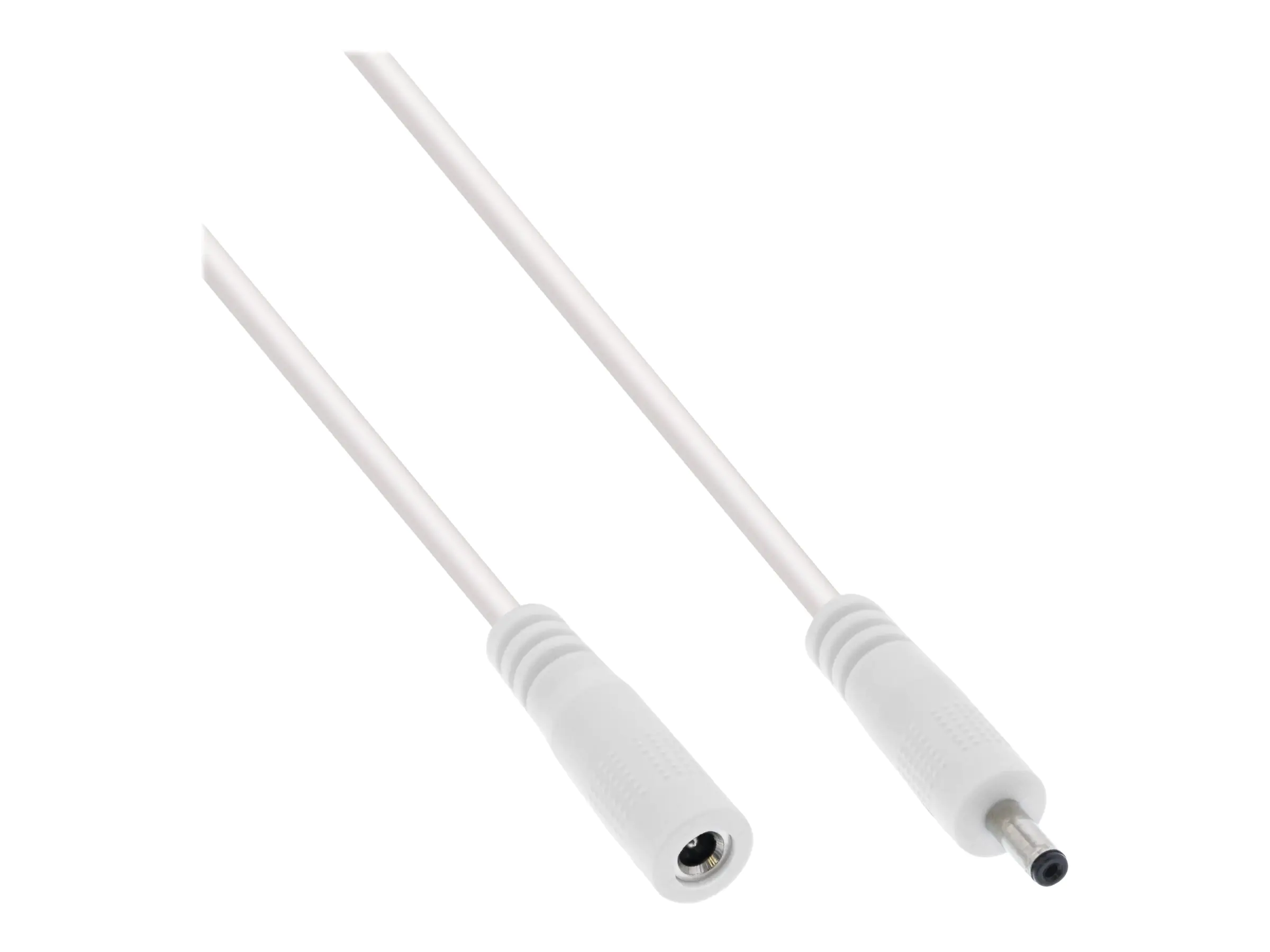 InLine - Spannungsversorgungs-Verlängerungskabel - Gleichstromstecker 3,5 mm (W) zu DC-Buchse 1,35 mm (M) - 12 - 24 V - 5 m - weiß
