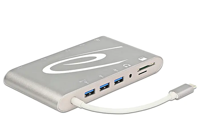 DeLOCK USB Type-C 3.1 Docking Station 4K - Dockingstation - USB-C - VGA, HDMI, Mini DP - GigE