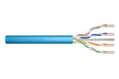 Digitus Professional Installation Cable - Bulkkabel - 305 m - UTP - CAT 6a - IEEE 802.5/IEEE 802.3 - halogenfrei, Riser - Hellblau, RAL 5012