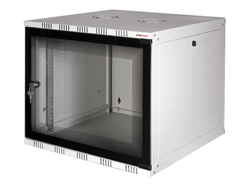 LogiLink W12A54G, Freistehendes Gestell, 12U, 50 kg, Sperrschloss, Grau