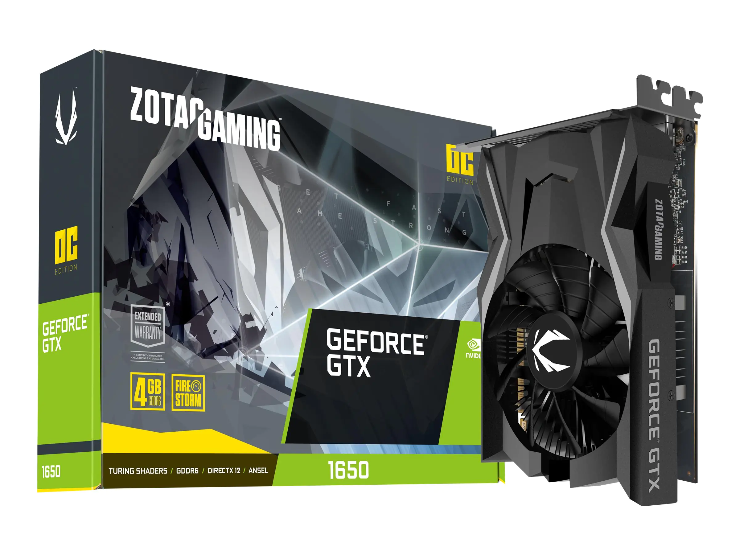 Zotac GAMING GeForce GTX 1650 OC - Grafikkarten - GF GTX 1650 - 4 GB GDDR6 - PCIe 3.0 x16 - DVI, HDMI, DisplayPort