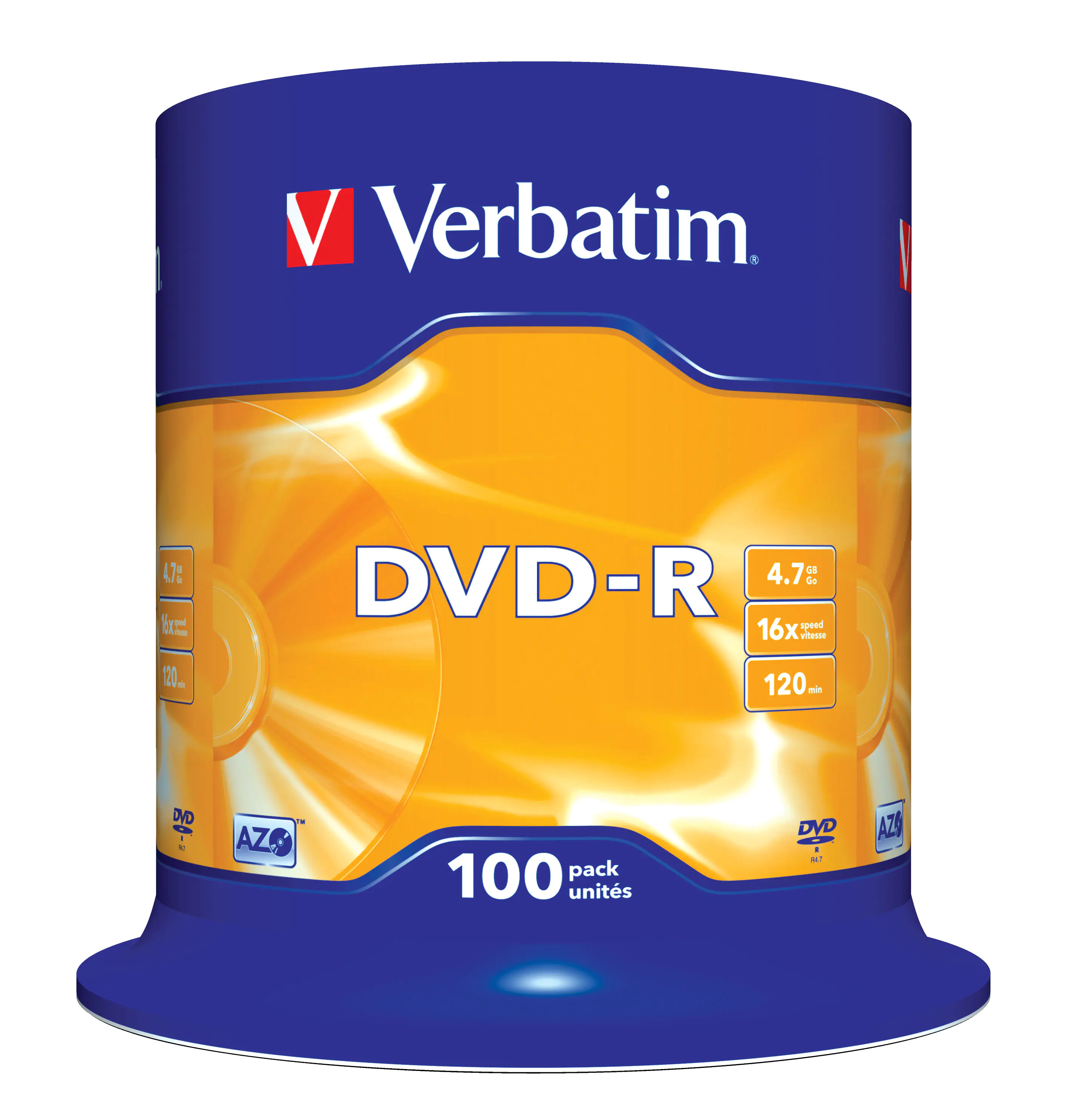 Verbatim DVD-R 4,7GB/120 Min 16x 100er Spindel 43549
