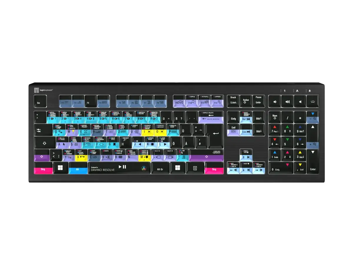Logickeyboard ASTRA 2 - Volle Größe (100%) - Kabelgebunden - USB - Scherenschalter - QWERTZ - S