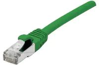 exertis Connect - Patch-Kabel - RJ-45 (M) zu RJ-45 (M) - 30 cm - abgeschirmt F/UTP - CAT 6 - halogenfrei, ohne Haken - grün