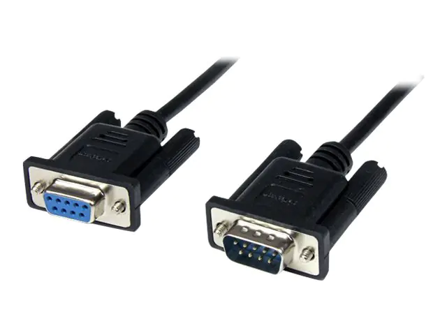 StarTech 1m Seriell DB9 RS-232 Nullmodemkabel - Schwarz - Stecker/Buchse - 9 Pin Null Modem Kabel - Nullmodemkabel - DB-9 (W) zu DB-9 (M) - 1 m - Schwarz - für P/N: 1P3FPC-USB-SERIAL, ICUSB2321F, ICUSB2324, ICUSB2324I, ICUSB232PRO, ICUSB232V2