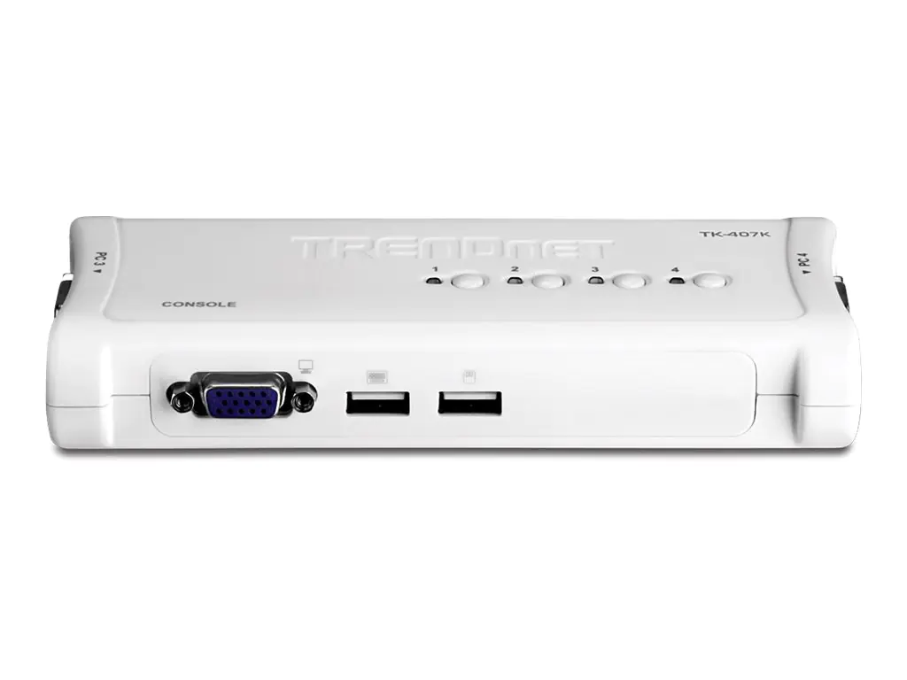 TRENDnet TK 407K - KVM-Switch - 4 x KVM port(s) - 1 lokaler Benutzer - Desktop