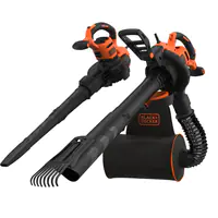 Black & Decker BEBLV301-QS - Rucksack-Gebläse - 206 km/h - 404 km/h - 268 m³/h - 72 l - Schwarz -