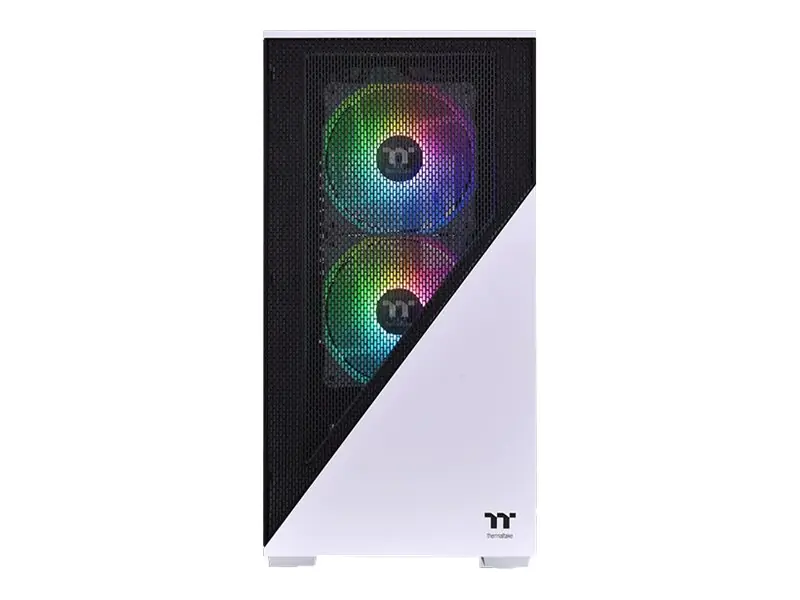 Thermaltake Divider 170 TG Snow ARGB - Micro-Case - micro ATX - Seitenteil mit Fenster (gehärtetes Glas) - keine Spannungsversorgung (PS/2) - weiß - USB/Audio
