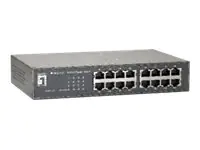 LevelOne GEU-1621 - Switch - unmanaged - 16 x 10/100/1000 - an Rack montierbar, wandmontierbar