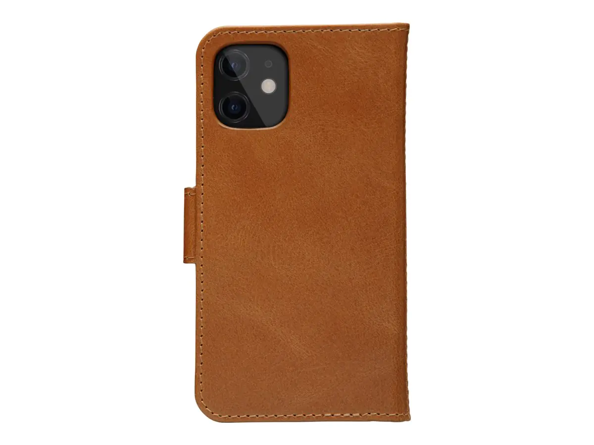 dbramante1928 Lynge - Flip-Hülle für Mobiltelefon - genarbtes Leder - Hellbraun - für Apple iPhone 12 mini