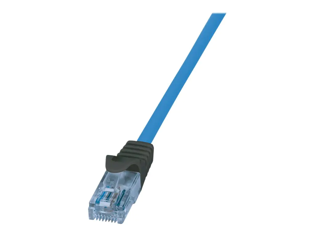 LogiLink Professional - Patch-Kabel - RJ-45 (M) zu RJ-45 (M) - 7.5 m - UTP - CAT 6a - halogenfrei, geformt, ohne Haken, Massivleiter, 4K30Hz Support (HDBaseT) - Blau