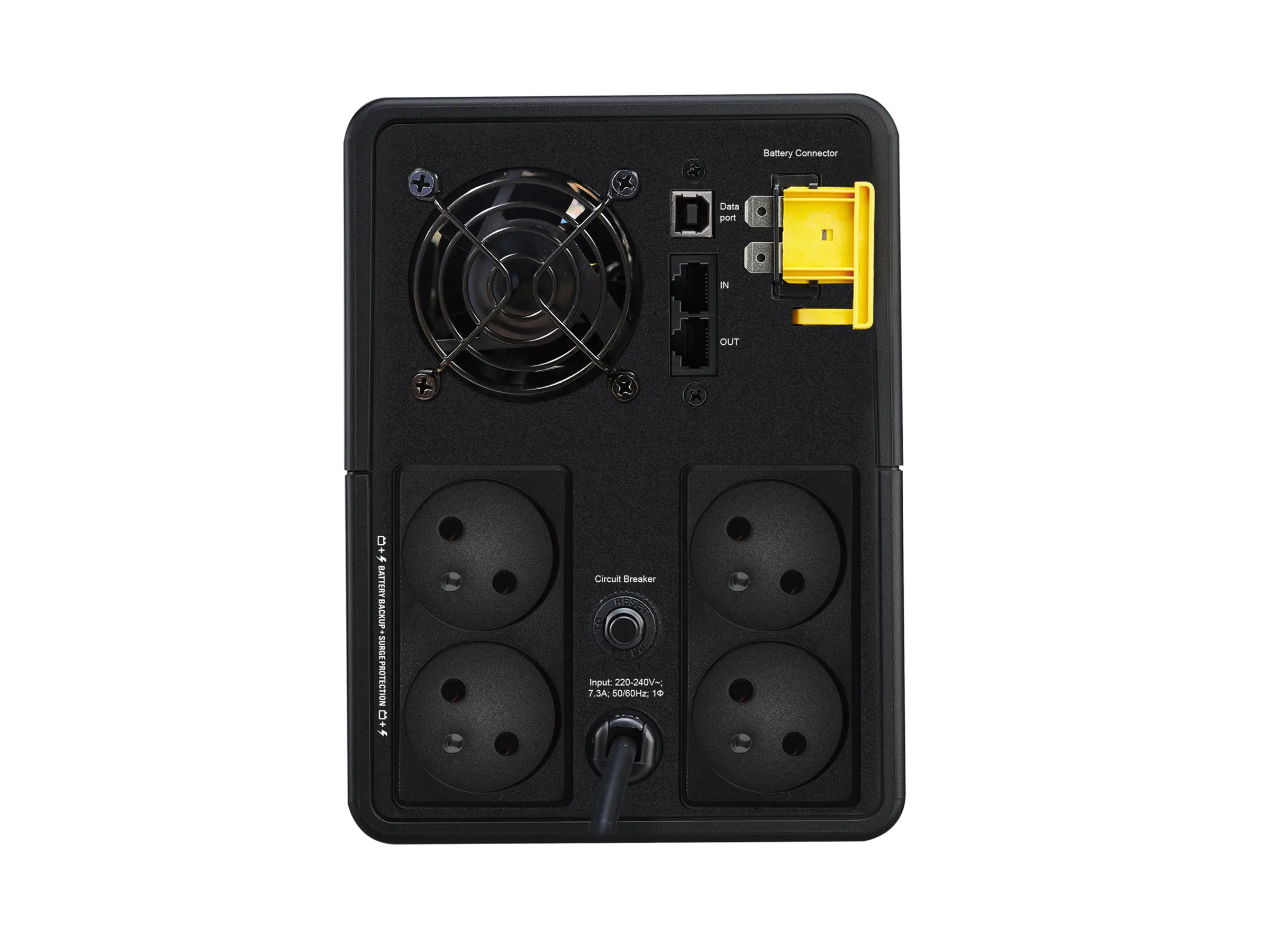 APC Back-UPS BX Series BX1600MI-FR - USV - Wechselstrom 230 V - 900 Watt - 1600 VA - Ausgangsanschlüsse: 4 - Frankreich - Schwarz