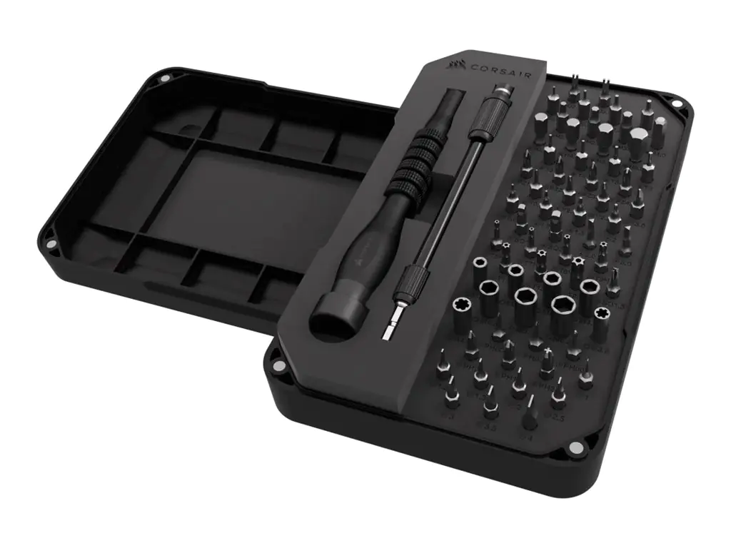 CORSAIR PC DIY Precision Toolkit - Schraubendreher mit Bit-Satz - 67 Stücke - in Koffer
