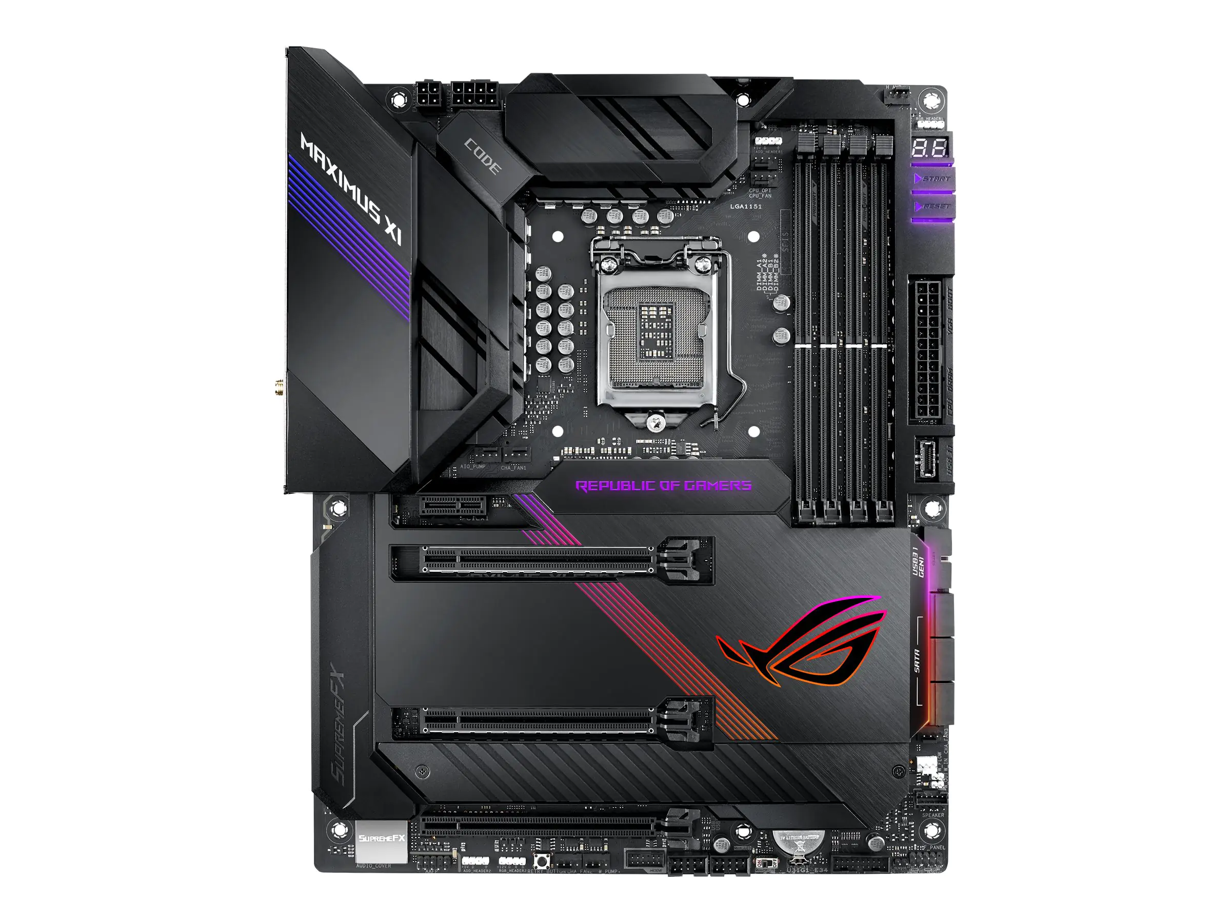 Asus ROG MAXIMUS XI CODE - Motherboard - ATX - LGA1151 Socket - Z390 - USB 3.1 Gen 1, USB-C Gen2, USB 3.1 Gen 2 - Bluetooth, Gigabit LAN, Wi-Fi - Onboard-Grafik (CPU erforderlich)