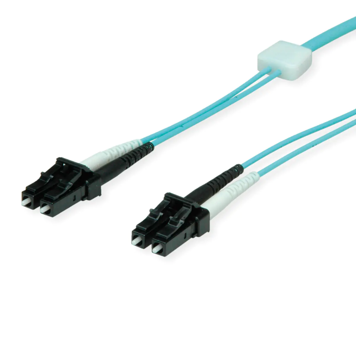 EasyLan saCon DuplexLED Patchkabel OM3 Aqua 7.50m - 7,5 m - Duplex