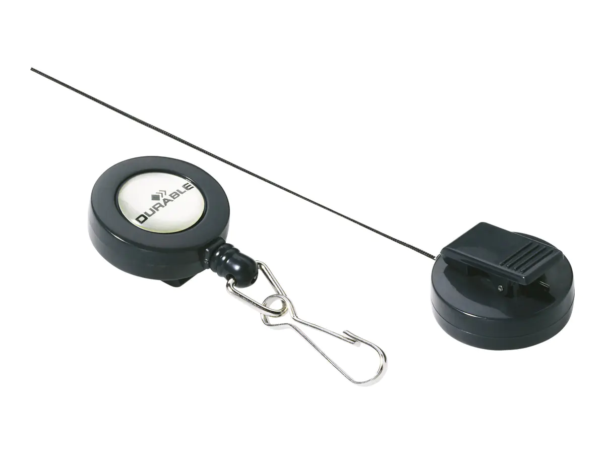 Durable Ausweishalter - holzkohlefarben (Packung mit 10) 822158