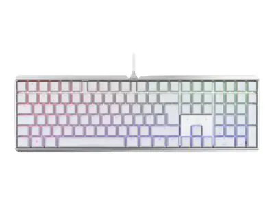 CHERRY MX-Board 3.0 S - Tastatur - Hintergrundbeleuchtung - USB - QWERTZ - Deutsch - Tastenschalter: CHERRY MX Blue - weiß