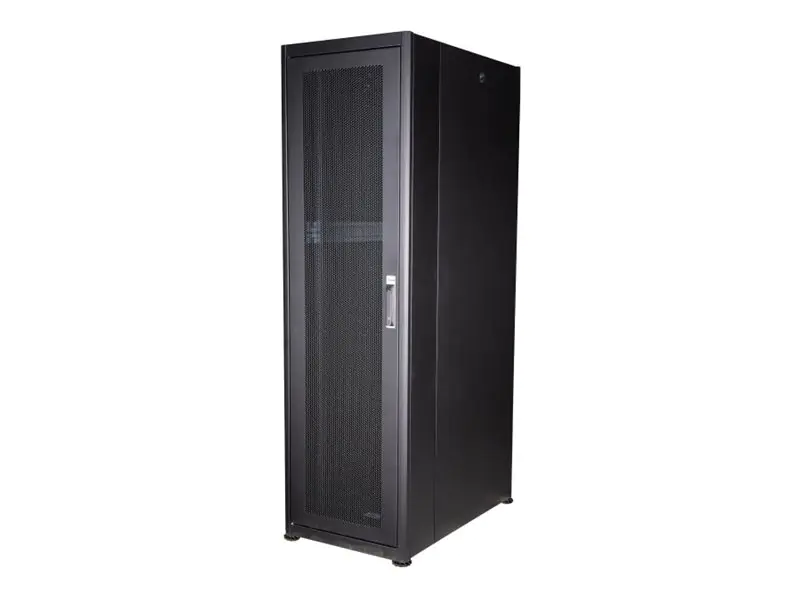 Equip Basic Flex Line - Schrank Netzwerkschrank - 600x1000 mm, with perforated steel front door, removable and lockable panels, assembled - freistehend - Schwarz, RAL 9005 - 42HE - 48.3 cm (19") EBF-42-6010-B-CCAA