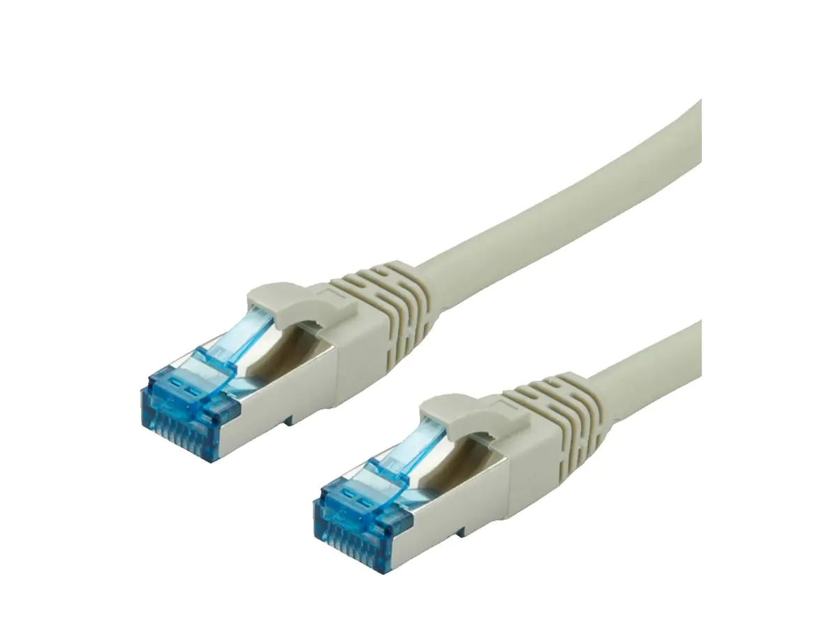 VALUE S/FTP PiMF Patchkabel Kat.6A Kl.EA grau 0.15m - FTP - PIMF