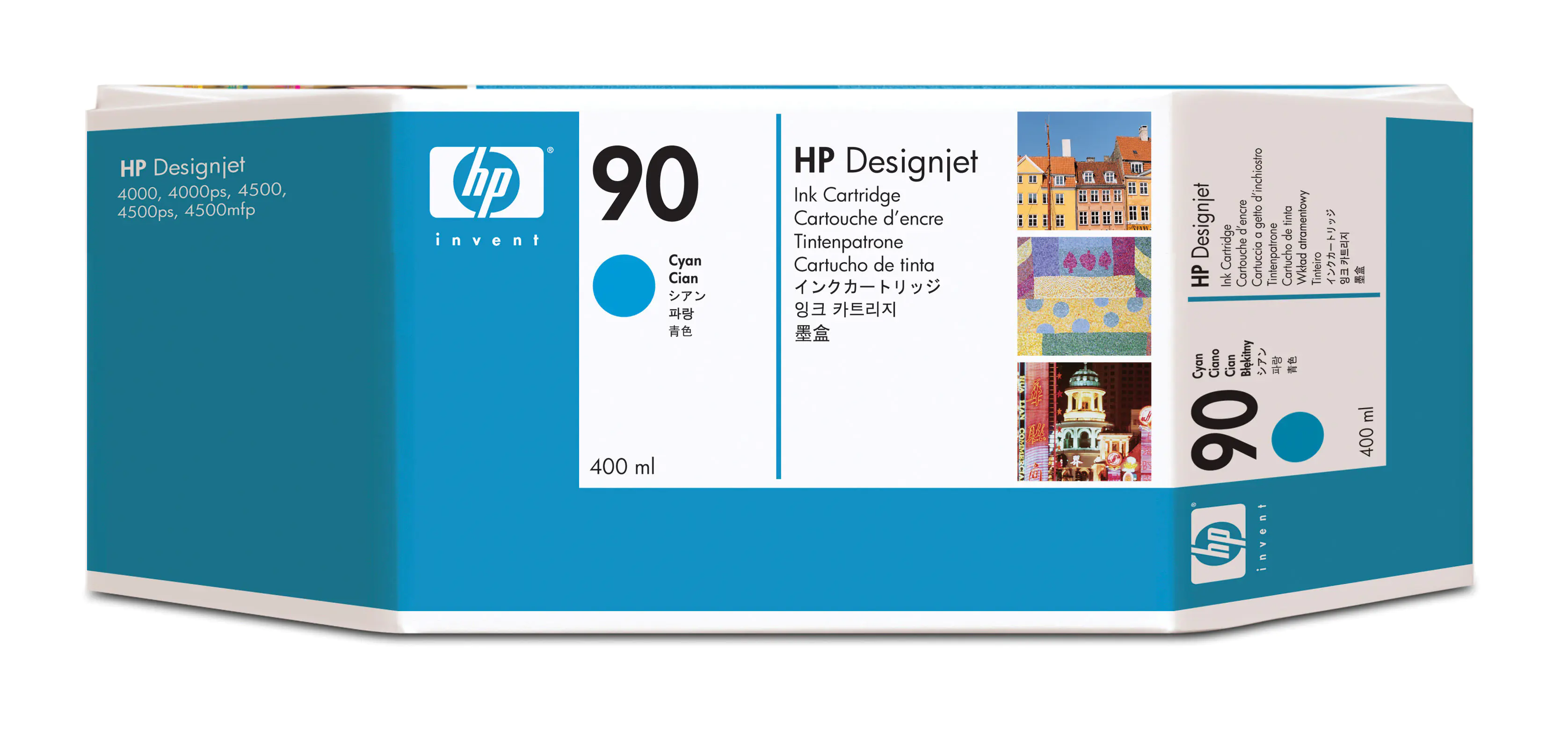 HP 90 - 400 ml - Cyan - Original - DesignJet - Tintenpatrone - für DesignJet 4000, 4000ps, 4020, 4020ps, 4500, 4500mfp, 4500ps, 4520, 4520 HD-MFP, 4520ps