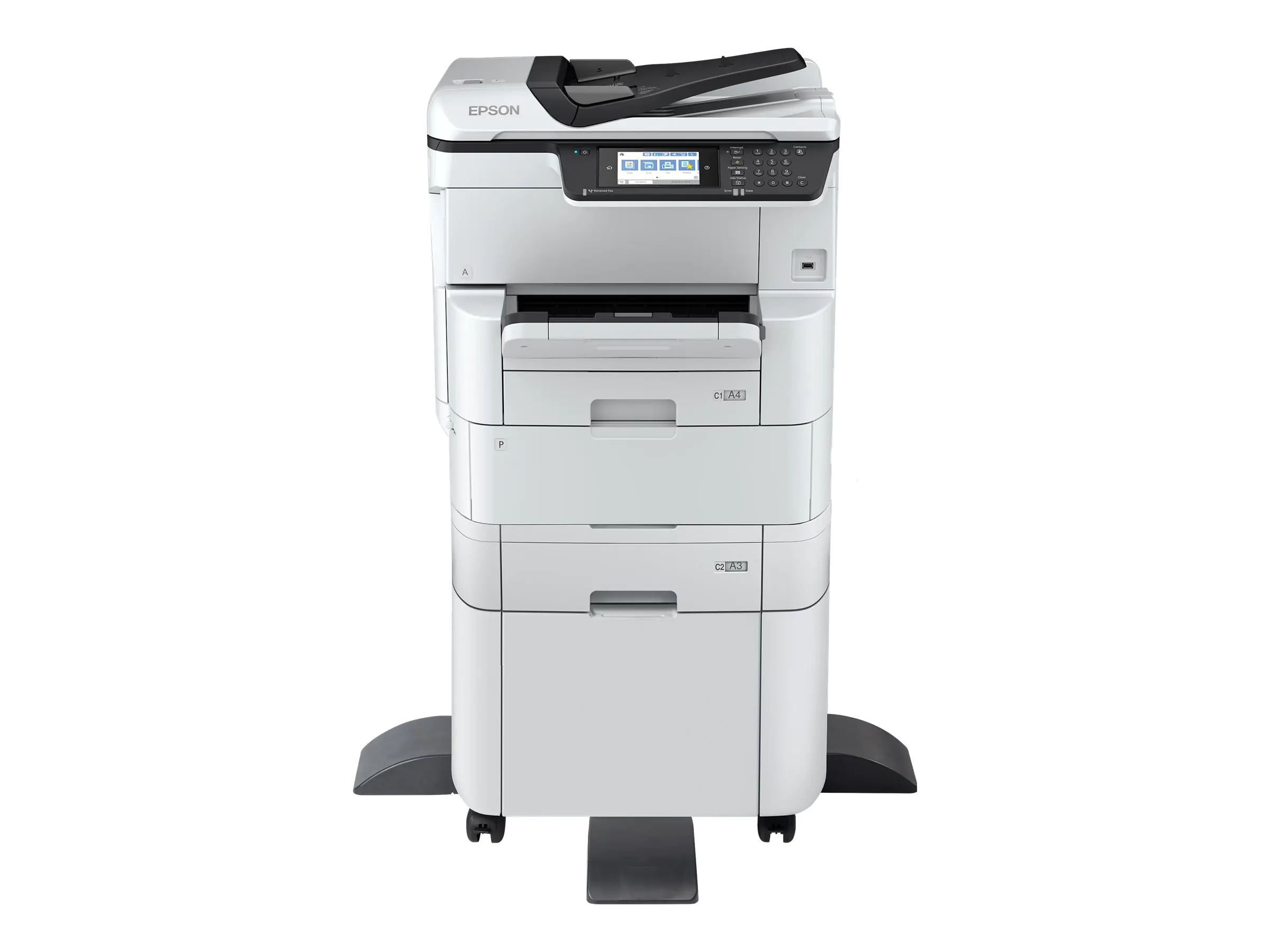 Epson WorkForce Pro WF-C878RDTWFC - Multifunktionsdrucker - Farbe - Tintenstrahl - A3 (297 x 420 mm) (Original) - A3 (Medien) - bis zu 22 Seiten/Min. (Kopieren) - bis zu 24 Seiten/Min. (Drucken) - 835 Blatt - 33.6 Kbps - Gigabit LAN, Wi-Fi(n), USB 3.0, US