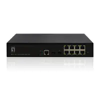 LevelOne GEL-1061 - Switch - managed - 8 x 10/100/1000 + 2 x SFP - Desktop