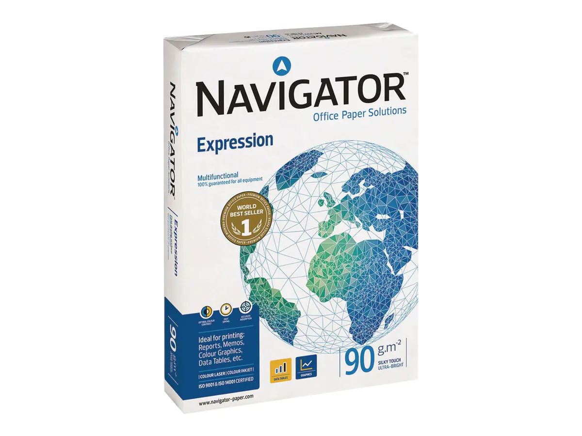 Navigator Expression - Glänzend - 115 Mikron - ultrahelles weiß - A4 (210 x 297 mm) COP090C1