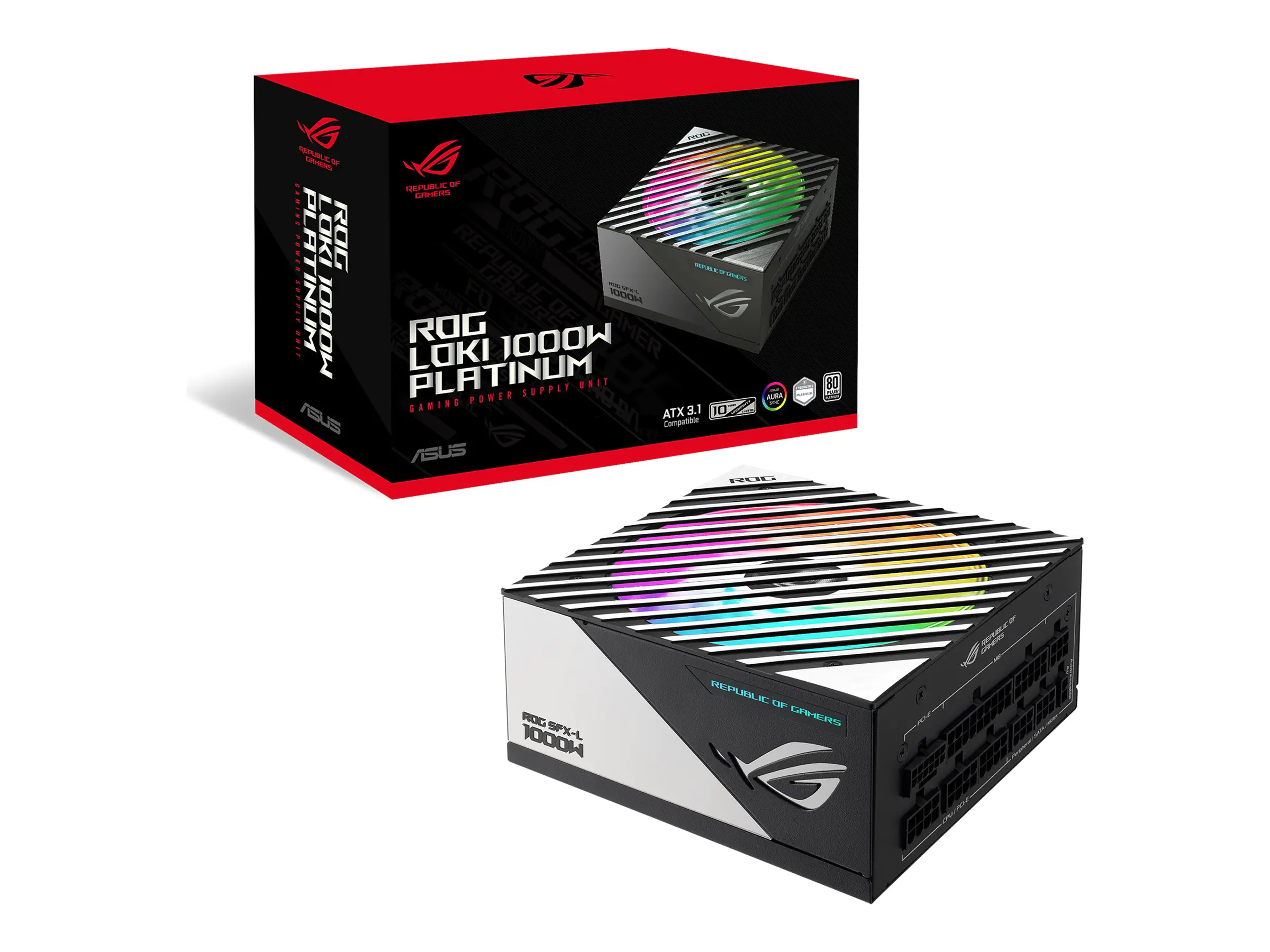 ASUS ROG Loki SFX-L - Netzteil (intern) - ATX 3.0 / SFX-L - 80 PLUS Platinum - Wechselstrom 100-240 V - 1000 Watt