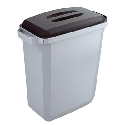 DURABLE Abfalleimer DURABIN VEH2012029 60l grau +Deckel sw