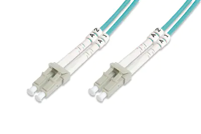 Digitus Professional - Patch-Kabel - LC Multi-Mode (M) zu LC Multi-Mode (M) - Glasfaser - Duplex - 50/125 Mikrometer - OM3 - halogenfrei - Türkis