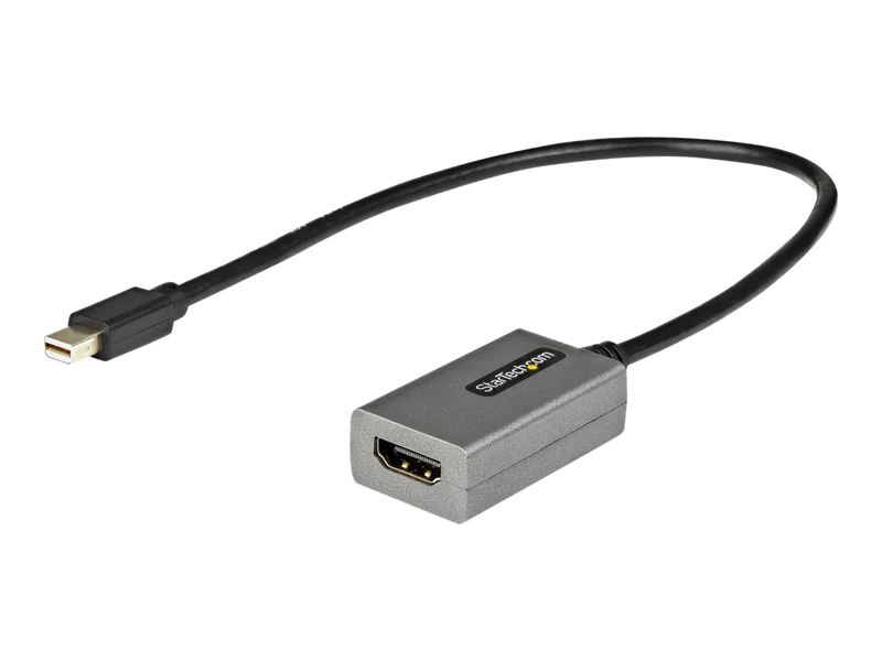 StarTech Mini DisplayPort auf HDMI Adapter - mDP auf HDMI Adapter Dongle - 1080p - Mini DisplayPort 1.2 auf HDMI Monitor/Display - Mini DP auf HDMI Videokonverter - 30cm Kabel (MDP2HDEC) - Videoadapter - Mini DisplayPort männlich zu HDMI weiblich - 30 cm
