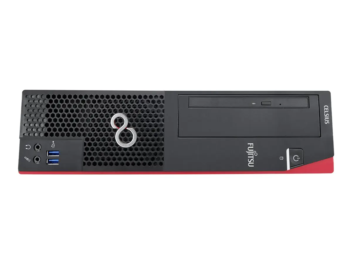 Fujitsu Celsius J580 - SFF - 1 x Core i7 9700 / 3 GHz - vPro - RAM 32 GB - SSD 512 GB - NVMe - DVD SuperMulti - Quadro P1000 - GigE - Win 10 Pro 64-Bit - Monitor: keiner - Tastatur: Deutsch