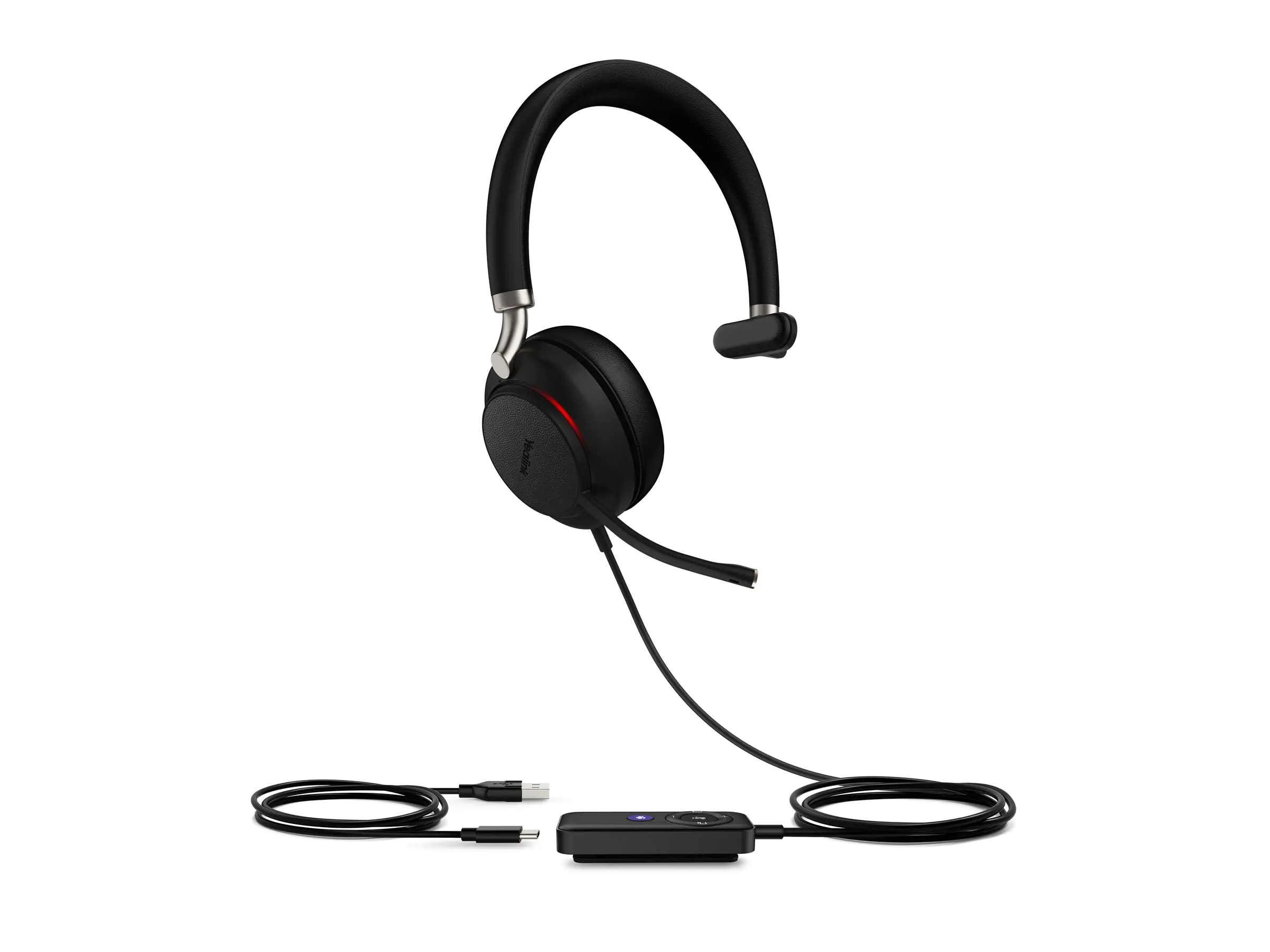 Yealink UH38 Mono - Headset - On-Ear - Bluetooth - kabellos, kabelgebunden - USB - Schwarz - UC-zertifiziert