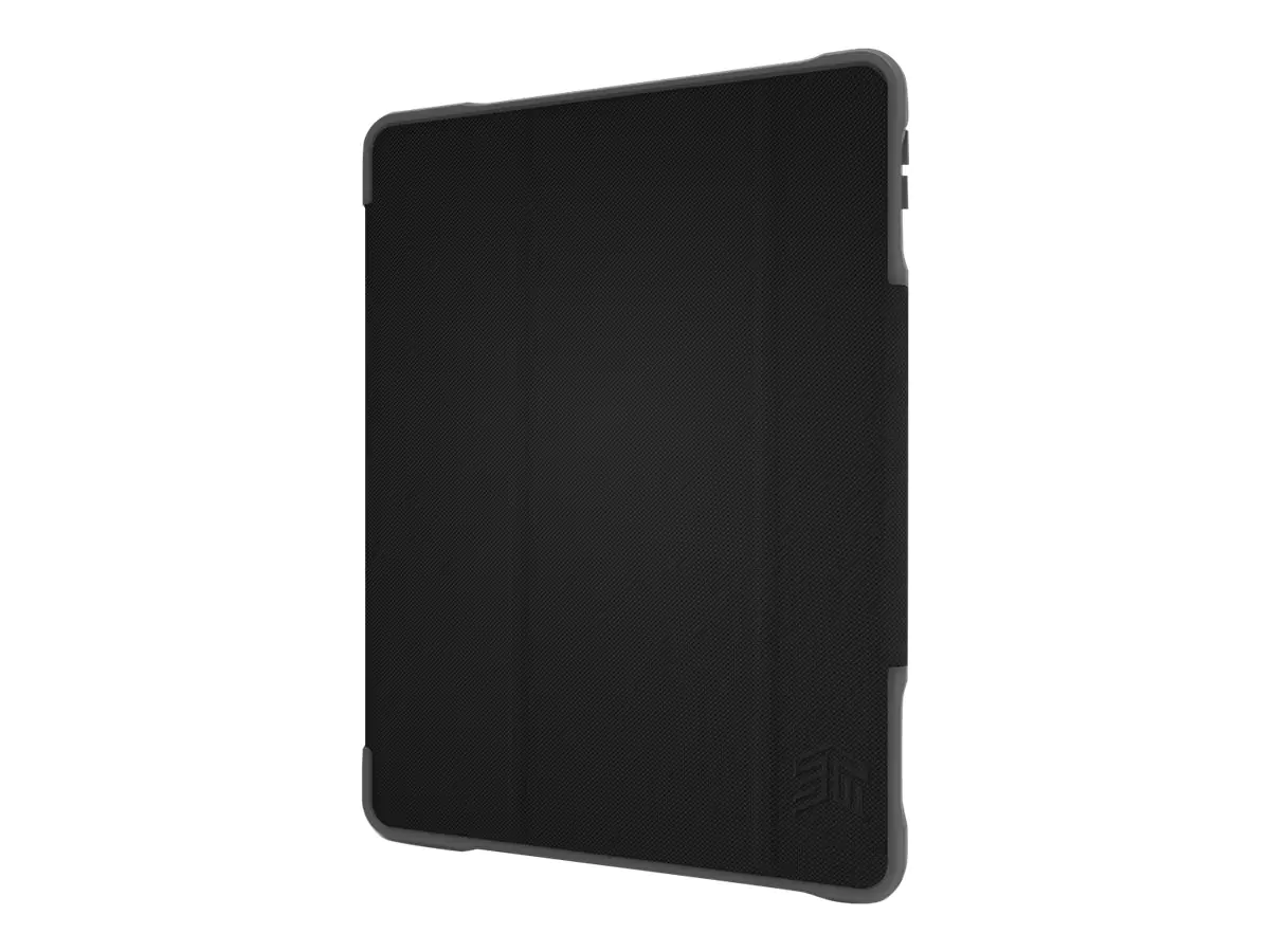 STM dux Plus Duo - Flip-Hülle für Tablet - Polycarbonat, Thermoplastisches Polyurethan (TPU) - Schwarz - für Apple 10.2-inch iPad (7. Generation)