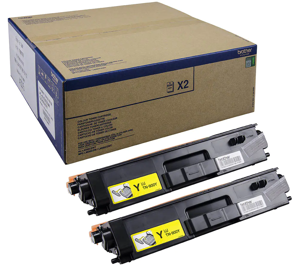 Brother TN900y - 2er-Pack - Gelb - Original - Tonerpatrone - für Brother HL-L9200CDWT, HL-L9300CDWT, HL-L9300CDWTT, MFC-L9550CDW, MFC-L9550CDWT