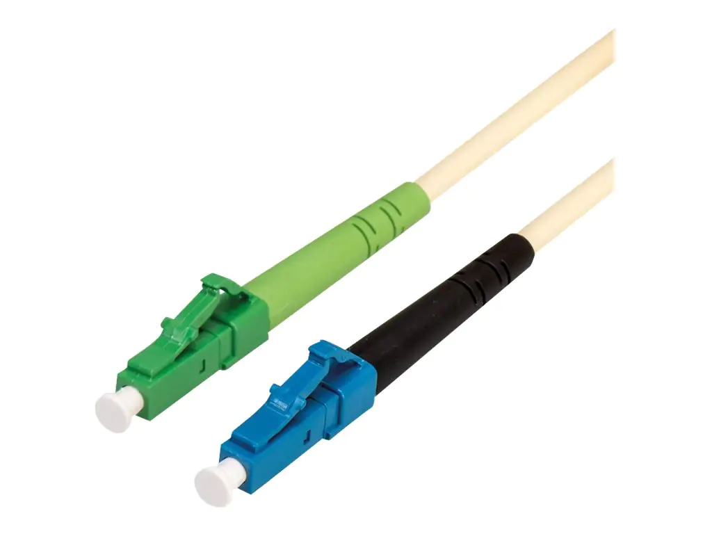 VALUE - Patch-Kabel - LC/UPC Einzelmodus bis LC/APC Einzelmodus - 15 m - Glasfaser - Simplex - 9/125 Mikrometer - OS2 - Elfenbein