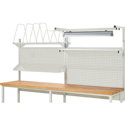 RAU Werkzeugwand Komplettset 06 3.000 x 1.130 x 350 mm (B x H x T) Stahl, pulverbeschichtet lichtgrau