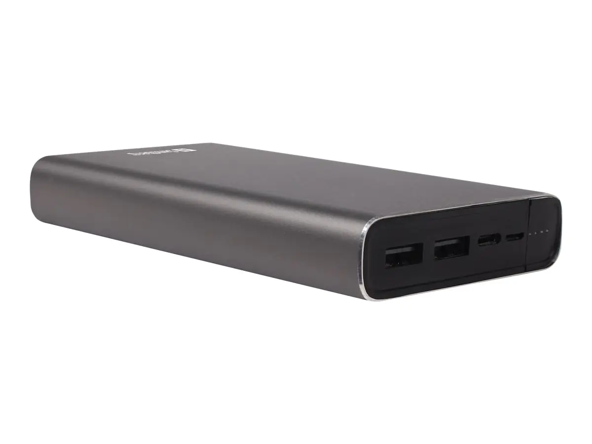 Sandberg - Powerbank - 20000 mAh - 74 Wh - 18 Watt - 3 A - QC 3.0 - 3 Ausgabeanschlussstellen (USB, 24 pin USB-C)
