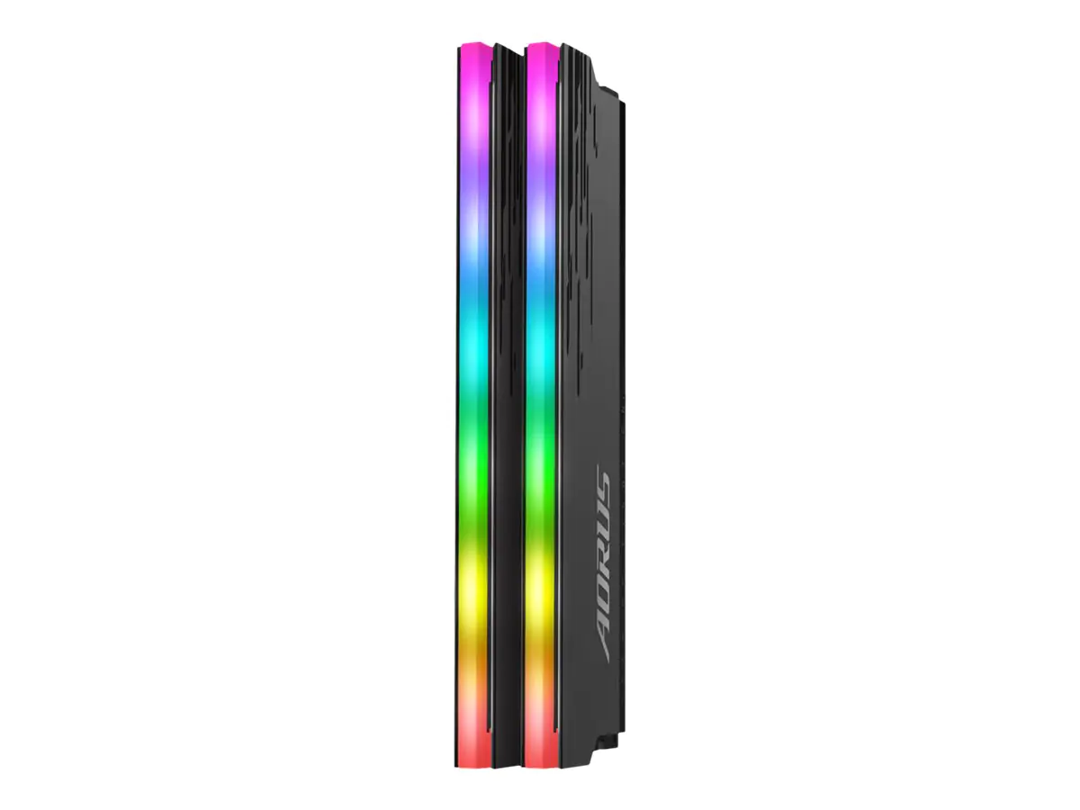 AORUS RGB - DDR4 - Kit - 16 GB: 2 x 8 GB - DIMM 288-PIN - 3733 MHz / PC4-29800 - CL18 - 1.4 V - ungepuffert - non-ECC - Grau - mit 2 x Exclusive RGB Infused Demo Module