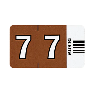 Leitz Ziffernsignal Orgacolor 7 66070000 23x30mm br 100 St./Pack.