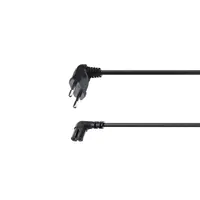 HAMA Euro-Netzkabel Sonos PLAY:1/PLAY:5/One (SL) beidseitig gewinkelt, 3m, Schw