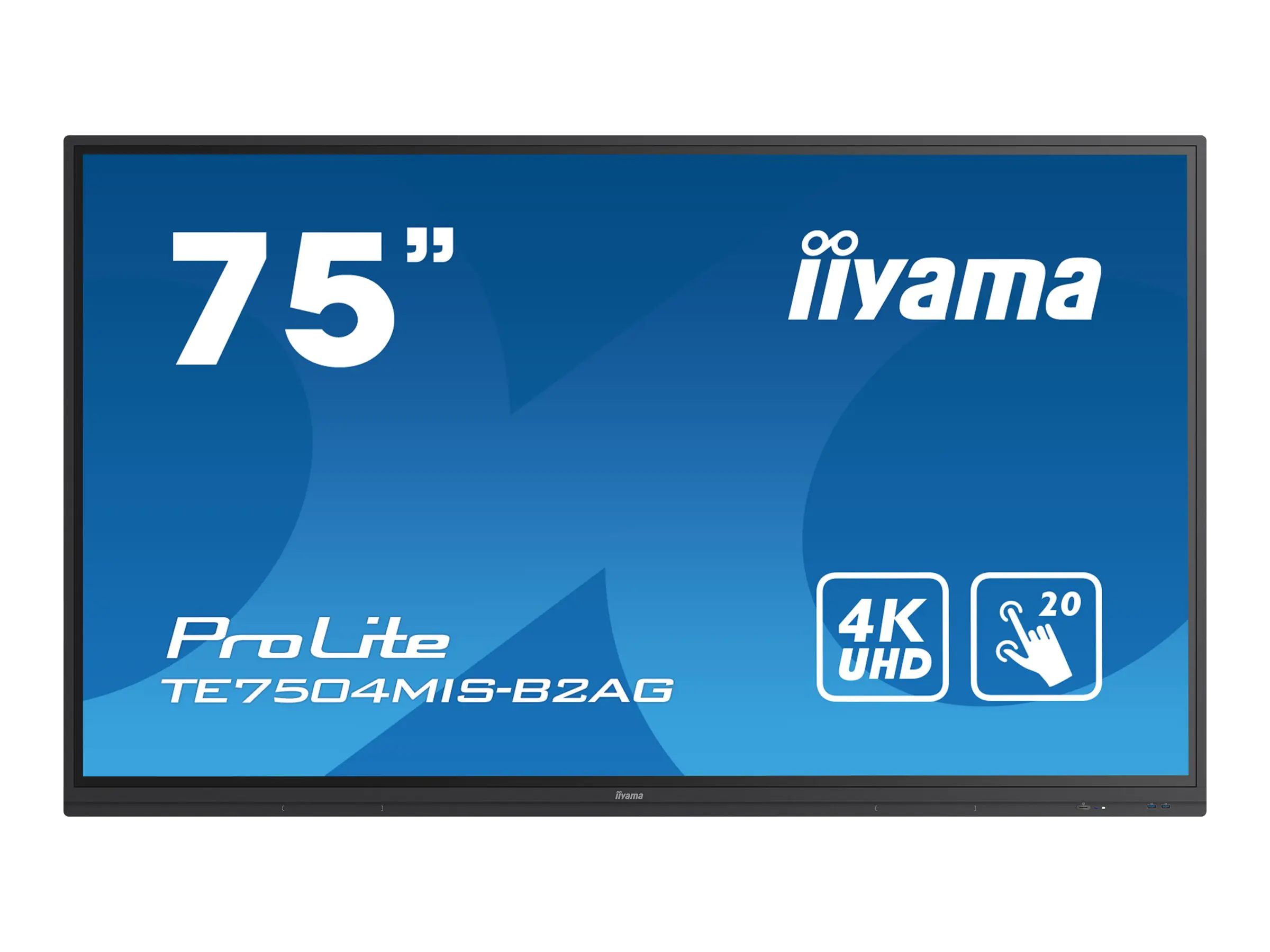 Iiyama ProLite TE7504MIS-B2AG - 190 cm (75") Diagonalklasse LCD-Display mit LED-Hintergrundbeleuchtung - interaktive Digital Signage - mit Integrierter Media-Player und Touchscreen (Multi-Touch) - Android - 4K UHD (2160p) 3840 x 2160 - Schwarz, Matte
