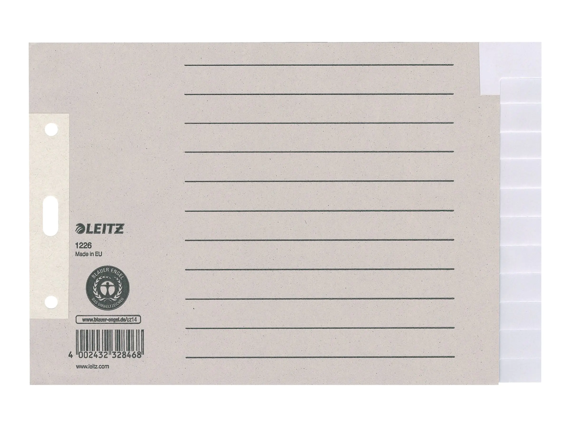 Esselte Leitz Trennelement - 12 Fächer - 12 Teile - für A5 (148 x 210 mm) 12260085