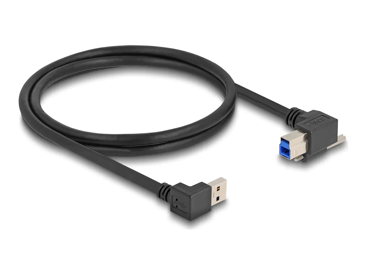 Delock USB-Kabel - USB Typ A (M) nach unten abgewinkelt zu USB Type B (M)