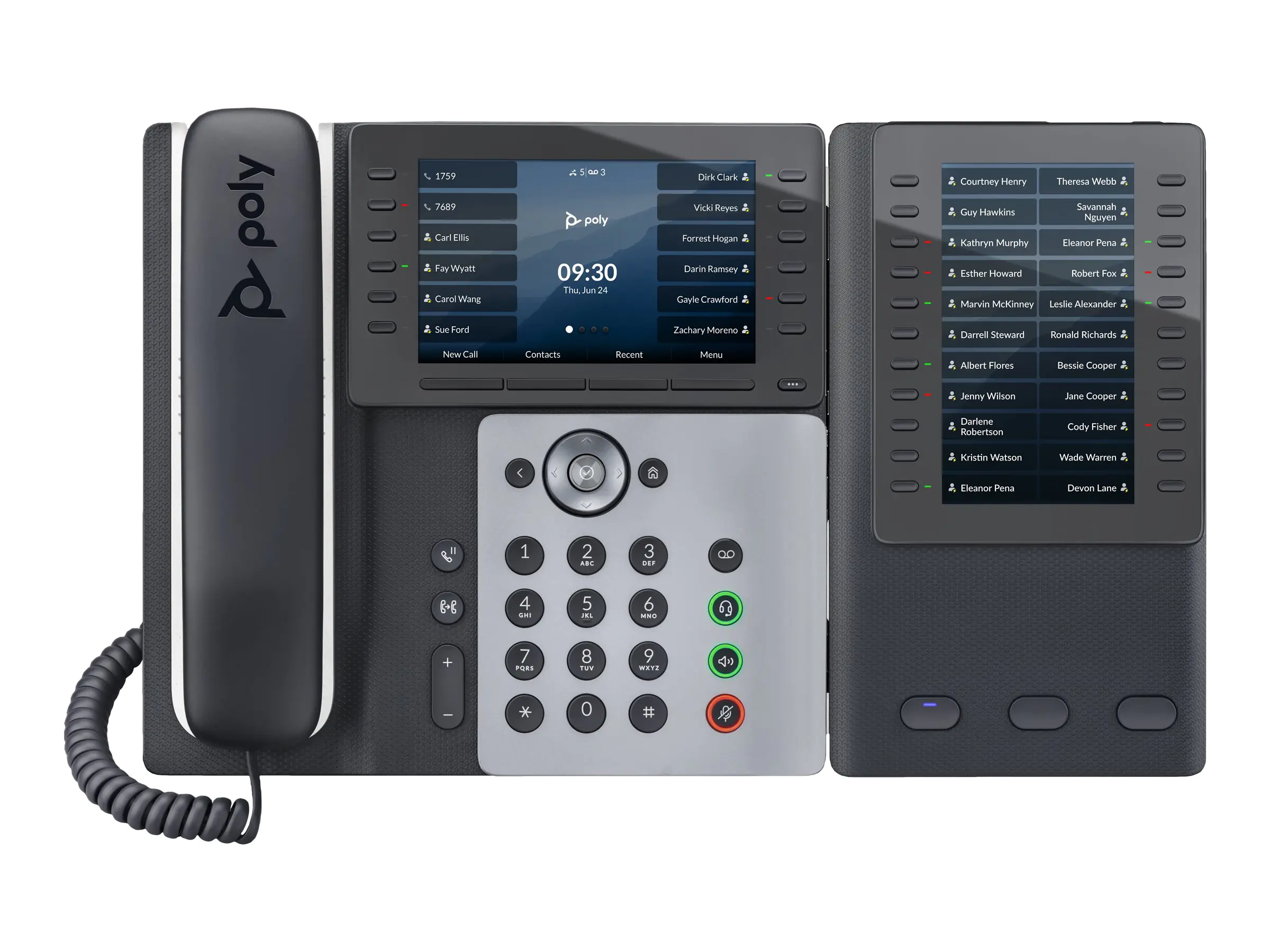 Poly Edge E Expansion Module - Funktionstasten-Erweiterungsmodul für VoIP-Telefon - 22 multifunktionale Leitungstasten - für Poly Edge E400, E500