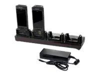 Honeywell Charge Base - Standard - Handgerät-Ladeständer und Netzteil - Ausgangsanschlüsse: 4 - für Honeywell CN80; Dolphin CN80
