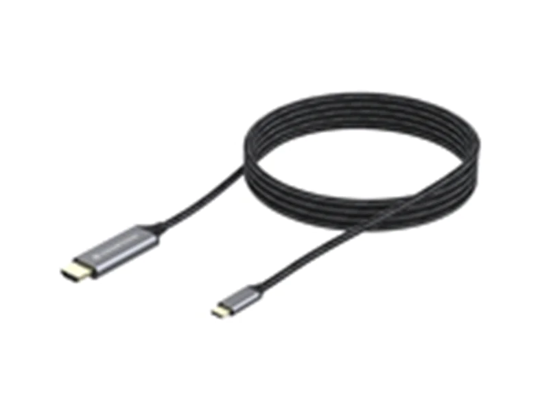 Conceptronic USB-C zu HDMI-Kabel, Male to Male, 4K 60Hz, 2 m, USB Typ-C, HDMI, Stecker, Stecker, Gerade ABBY10G
