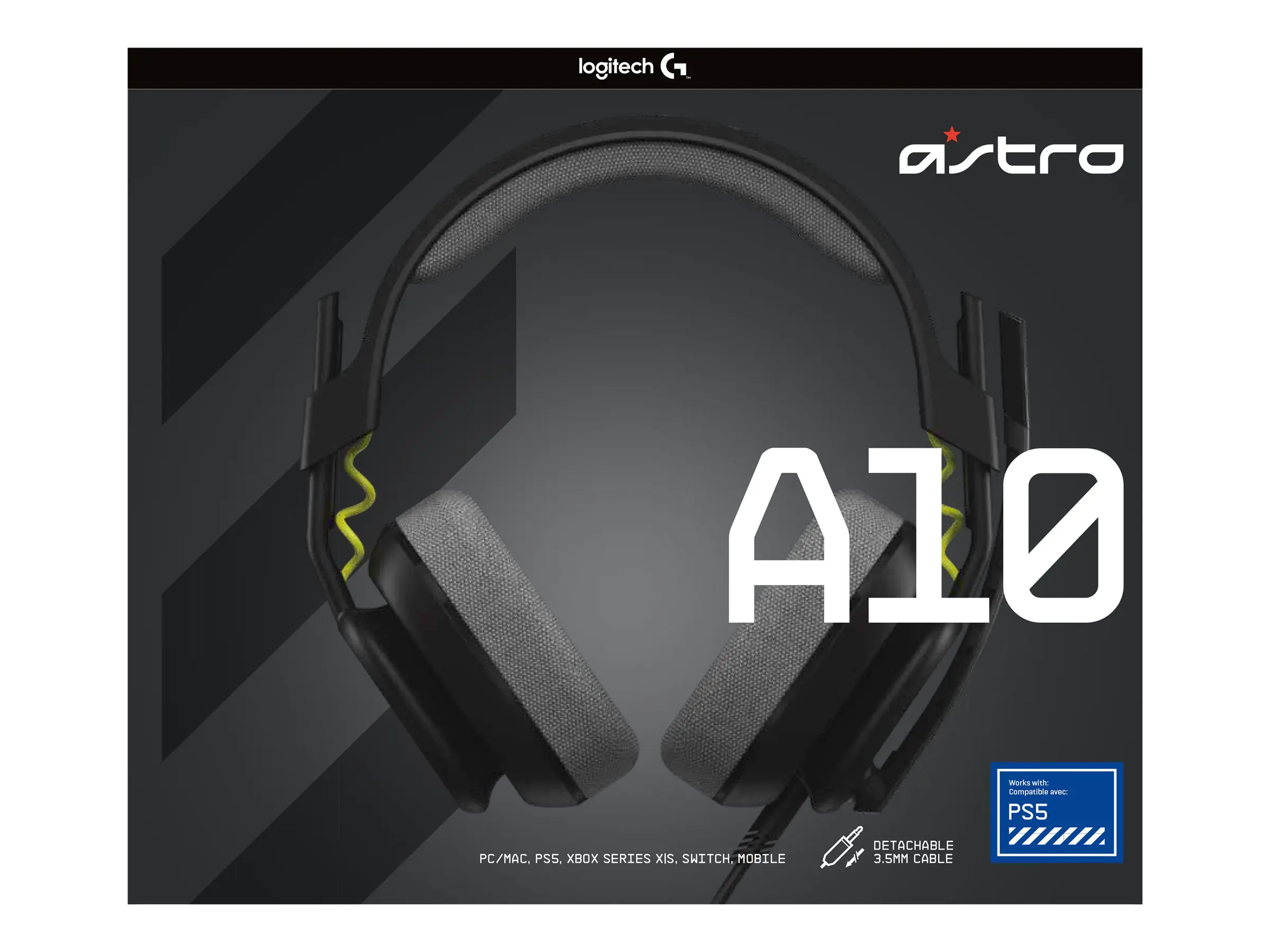 ASTRO Gaming A10 Gen 2 - Headset - ohrumschließend - kabelgebunden - 3,5 mm Stecker - Schwarz