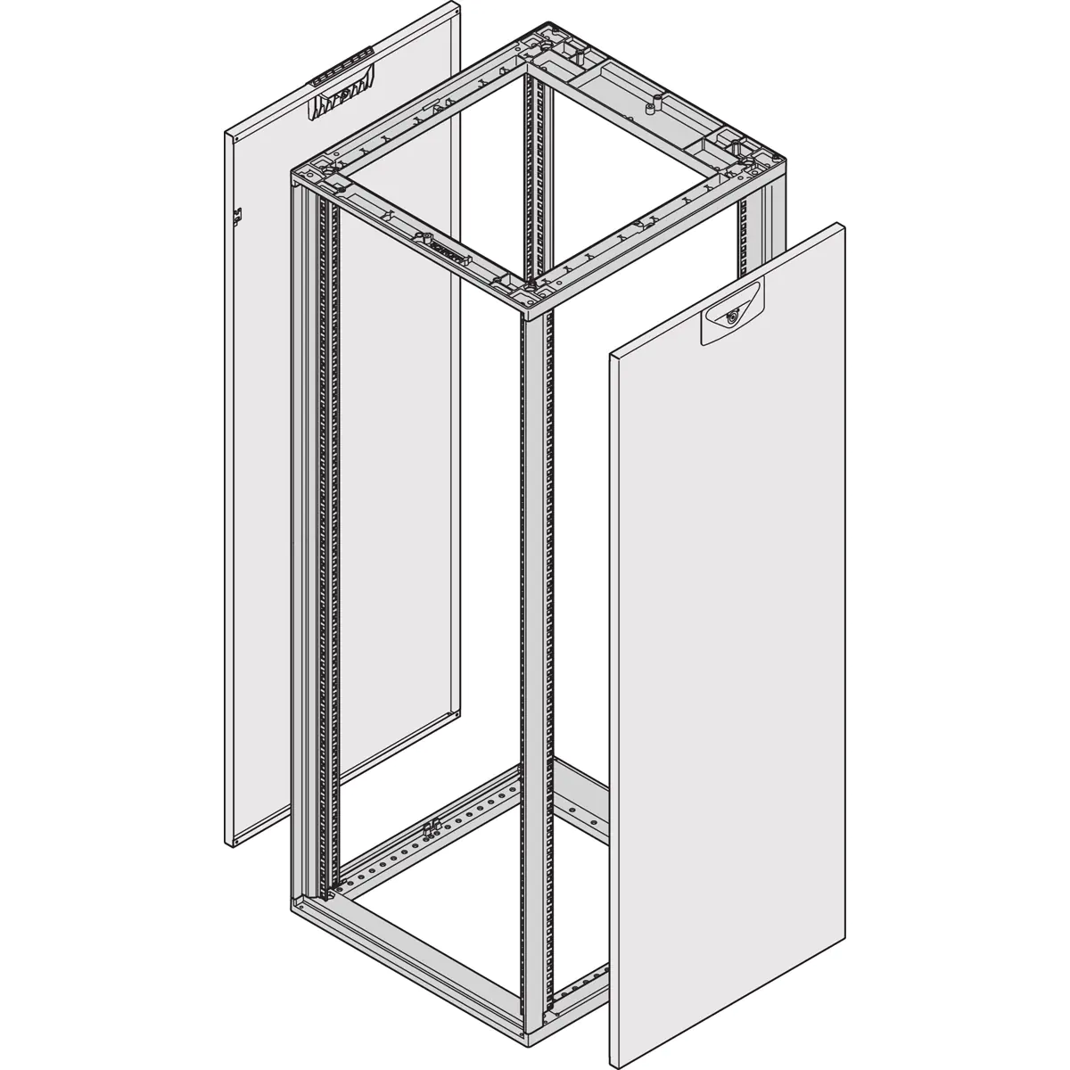 SCHROFF SEIT.WD. 600T SL 7035 2X - Rack-Zubehör 26230125